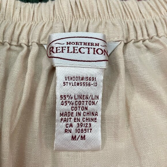 Vintage Northern Reflections Maxi Skirt Womens M Tan Linen Beach Coastal Minimal - Picture 6 of 7